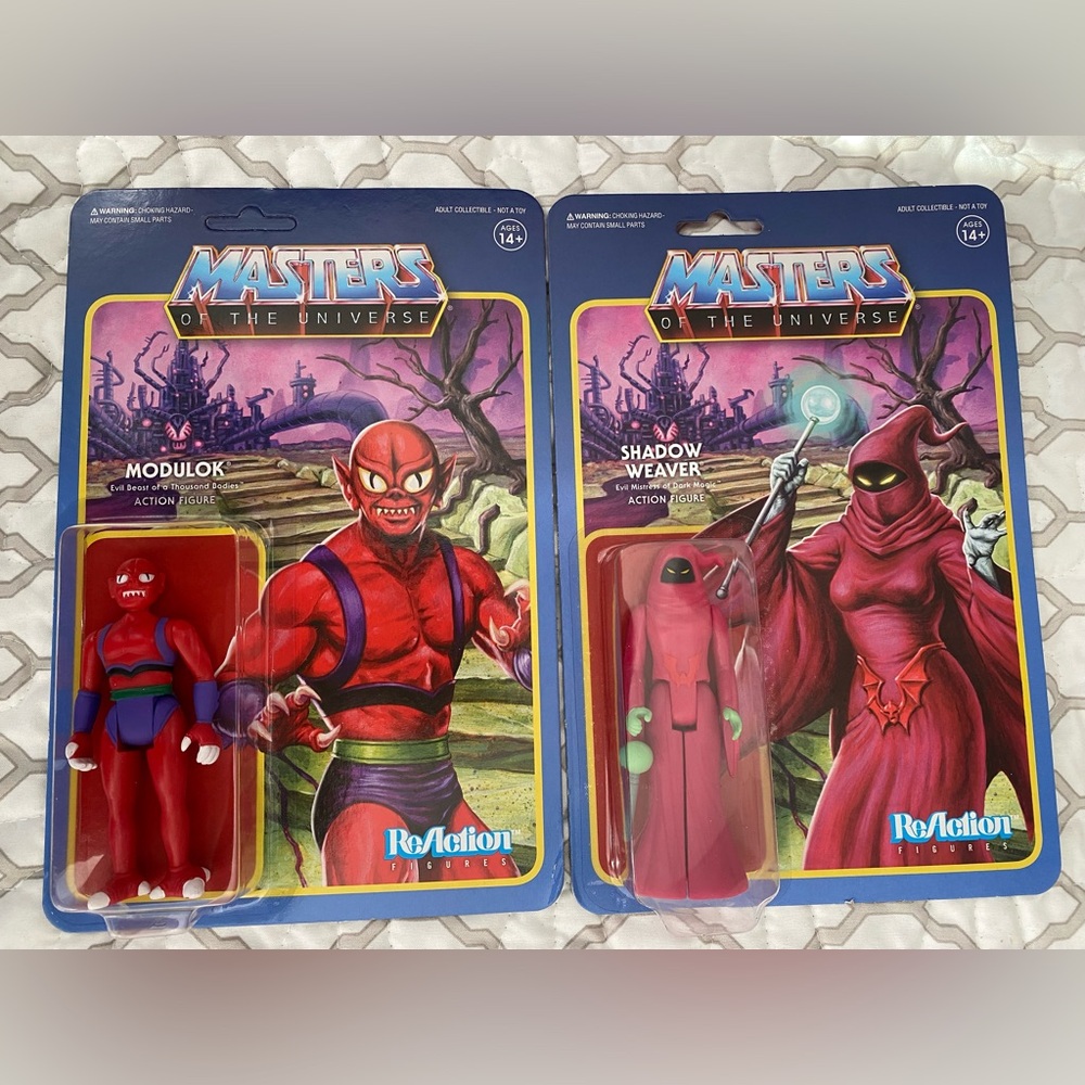 SHE-RA BUNDLE • SHADOW WEAVER & MODULOK REACTION FIGURES BY SUPER7